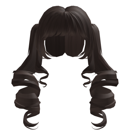 Cute Front Curly Long Pigtails Brown Roblox item