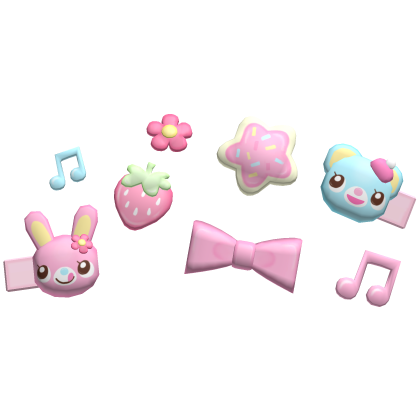 ♡꒱ cute mezzo piano harajuku pink hair clips