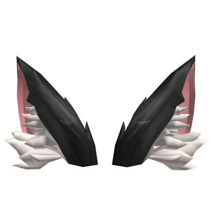 Black Pointy Fluffy Ears Roblox item