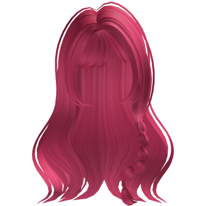 Wispy Dreamy Lush Hair with Braid (Hot Pink) Roblox item