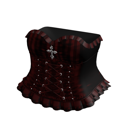Gothic Emo Red Pinstripe Clown Dress