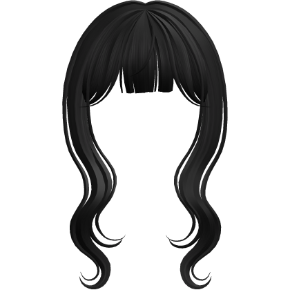 Long Wavy Bangs(Black) Roblox item