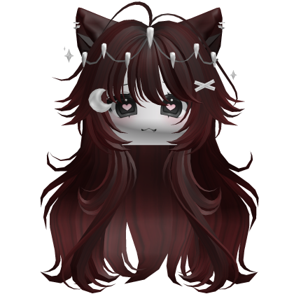 Super Fluffy Anime Werewolf w/ Face (Red)