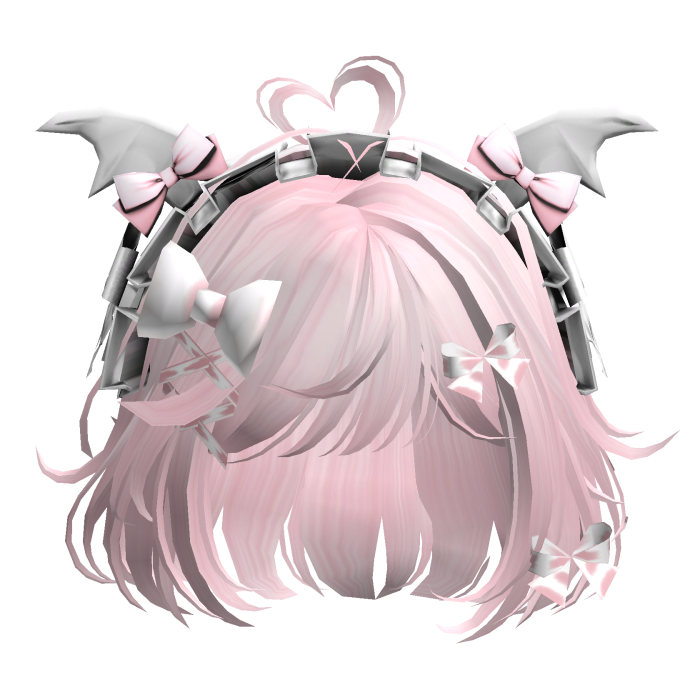 Goth Bob w/Maid Headband (Light Pink)