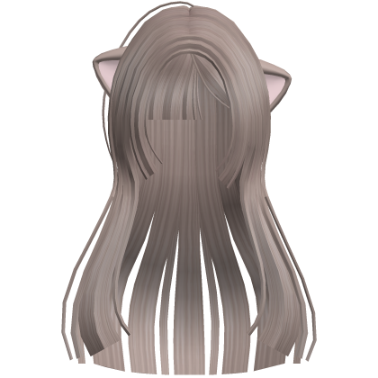 Cute Long Beige Aime Hair w/ Cat Ears Roblox item