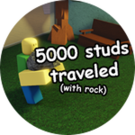 5000 studs traveled with rock