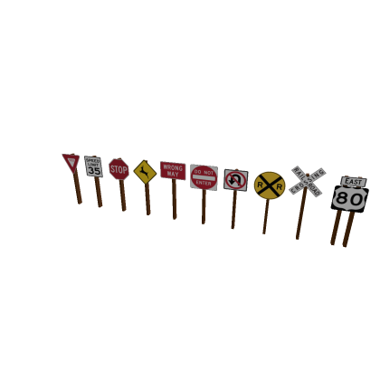 Wooden Road Sign Pack (UNGROUP)