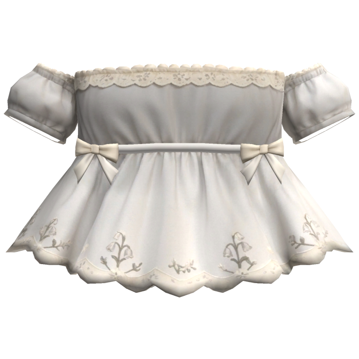 White Puff Sleeve Ruffle Top