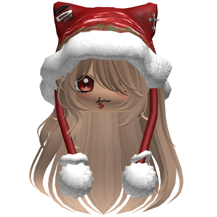 Long Blonde hair cute Christmas hat Y2k