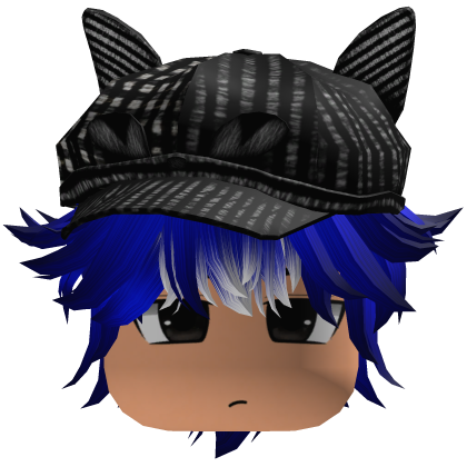 Messy Fluffy Emo Y2K Boy Hair VKAI blue CAT