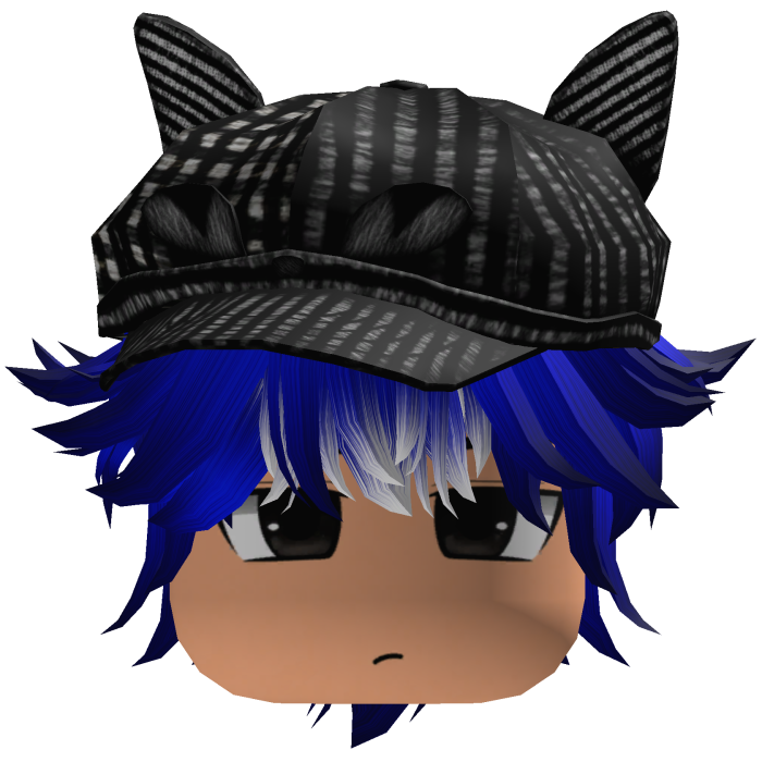 Messy Fluffy Emo Y2K Boy Hair VKAI blue CAT
