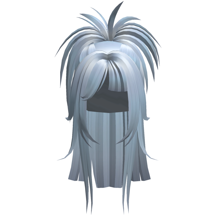 Spiky Anime Half Up Ponytail (Sky Blue)