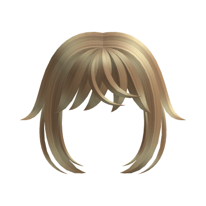 blonde messy long feathered layered anime bangs Roblox item