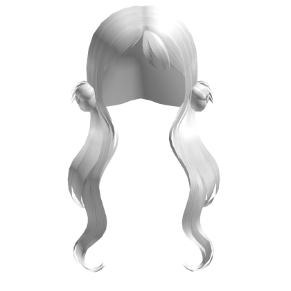 White Low Bun Twintails Roblox item