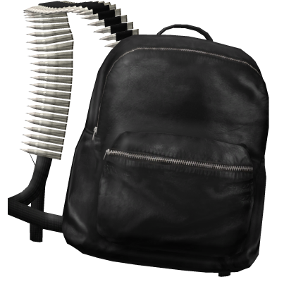🦇Off-Shoulder Black Vamp Rambo Bullet Backpack🦇