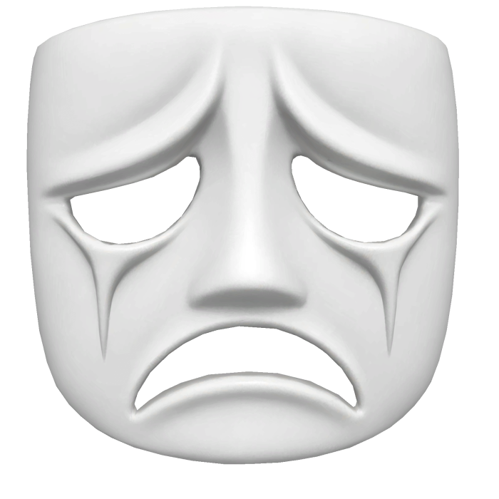Sorrowful White Theater Mask
