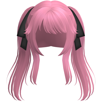 pink jirai kei angelic pigtails w ribbons