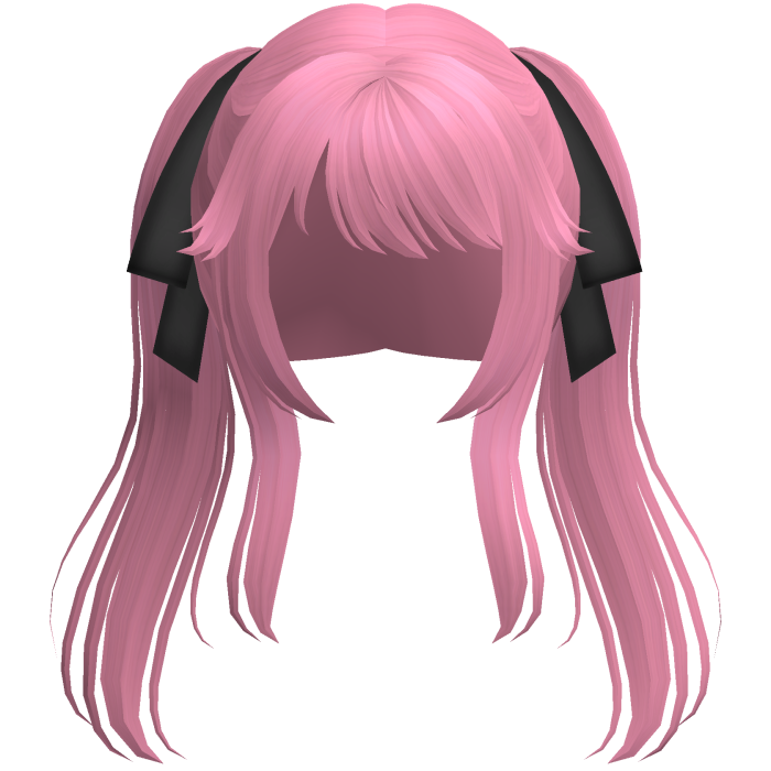 pink jirai kei angelic pigtails w ribbons