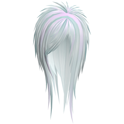 Messy Choppy Pastel Goth Long Hair