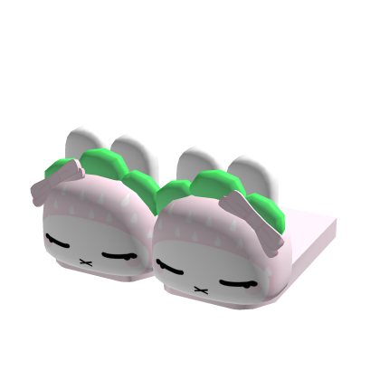 (30) cute pink strawberry bunny slippers