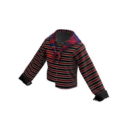 Red Stripe Grunge Scarf thumbnail