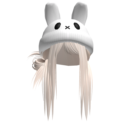 Moe Messy Girl Hair W/ Bunny Hat  Beige