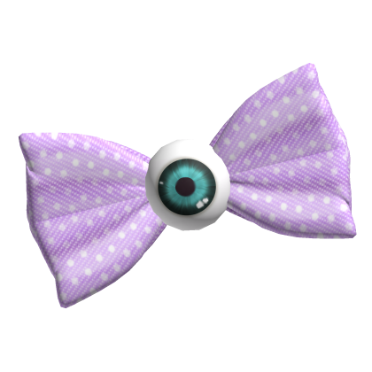ꉂ┊creepy cute grotesque eyeball lilac hair bow┊୨ৎ
