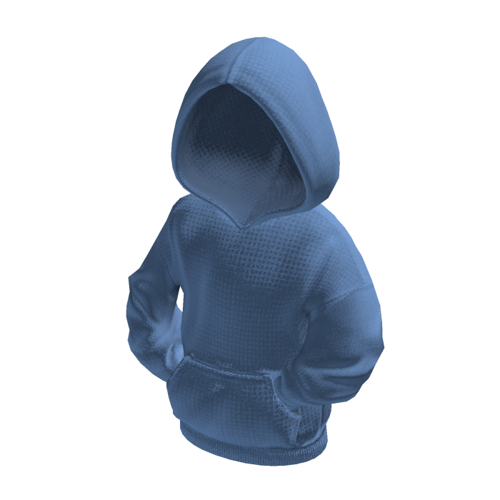 Week Day Cloudy Hooded Hoodie BLUE