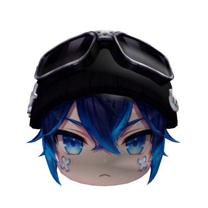 Blue Shadow Anime Head Roblox item