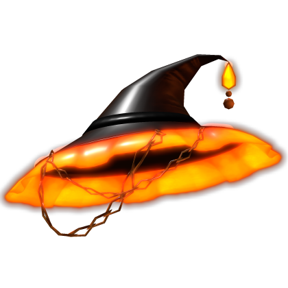 [✨🎃GLOWS] Halloween Orange Witch Hat