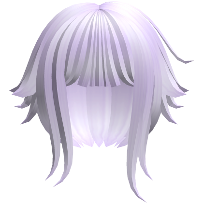 fluffy messy moe short hair w tufts in purple