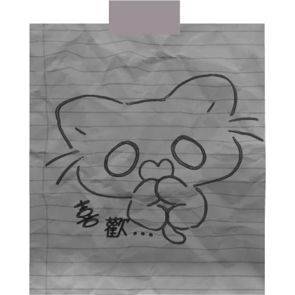 cute cat drawing on note trend | Roblox Item - Rolimon's
