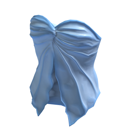 Blue Summer Vacation Twisted Tube Top