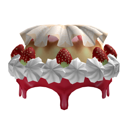 Strawberry Tea Party Cake Skirt in Creme Roblox item