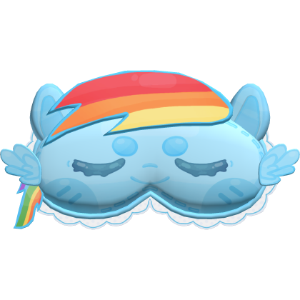 cute blue pony cosplay rainbow sleep mask