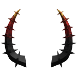 Fiery Flamed Titan Spiked Horns