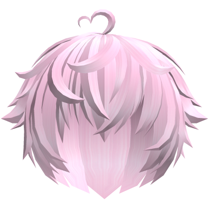 ♡ cute kawaii messy heart boy hair 🐹 pink Roblox item