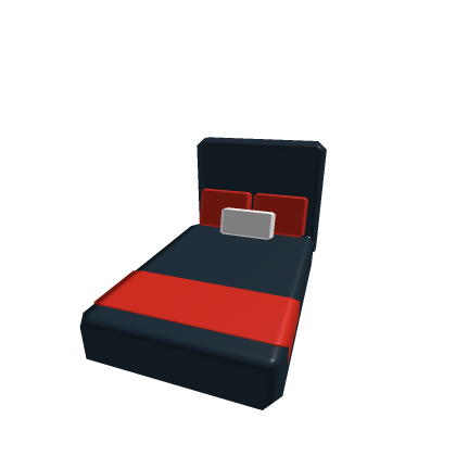 Red, White and Black Modern Bed