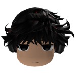 Swept Messy Black Hair With Cap And Headphones 3.0