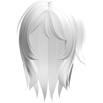 Soft anime shojo hair with side ponytail white Roblox item