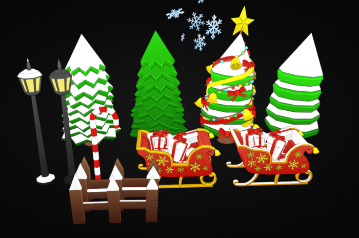 Roblox Winter Low-Poly Stylized Nature Assets preview 3