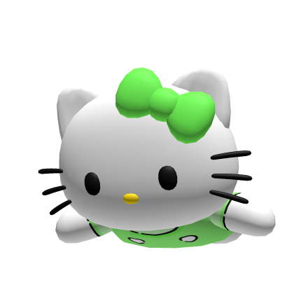 Green Kitty On Head Roblox item
