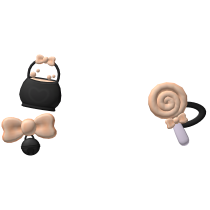 . ‿ ♡ kitty witch orange halloween lollipop clips  Roblox item