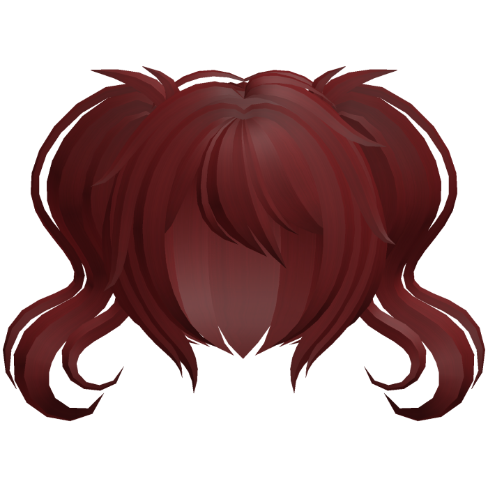 fluffy moe short swirly pigtails red