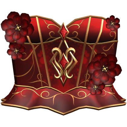 Enchanted whimsy Petal Witch Dress - Red/Gold Roblox item