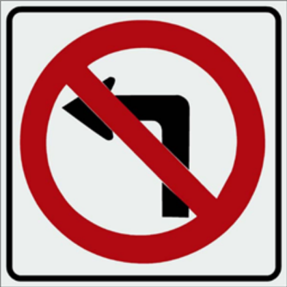no turn sign Roblox decal