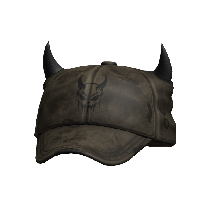 Brown Washed Devil Horns Cap