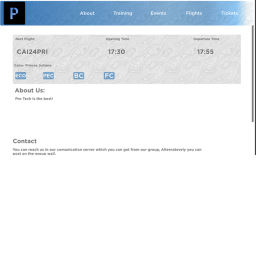 Flight calender