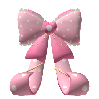 Large Fancy Pink Back Bow