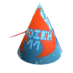 Frozen and fire birthday hat